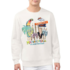 Denver Broncos Margaritaville Gameday Party Fleece Sweatshirt - Cream - NFL