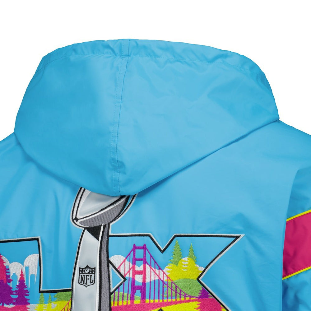Super Bowl LX Starter The Gust Full-Zip Hooded Jacket - Light Blue - NFL