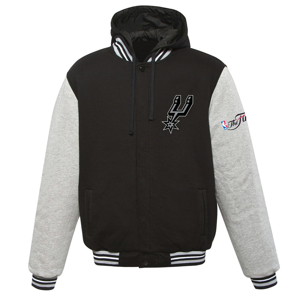 San Antonio Spurs JH Design 2014 NBA Finals Fleece Full-Zip Varsity Jacket Black