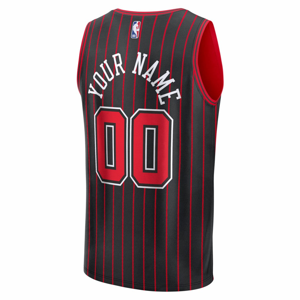 Fanatics Chicago Bulls Fastbreak Custom Jersey Statement Editi- Black