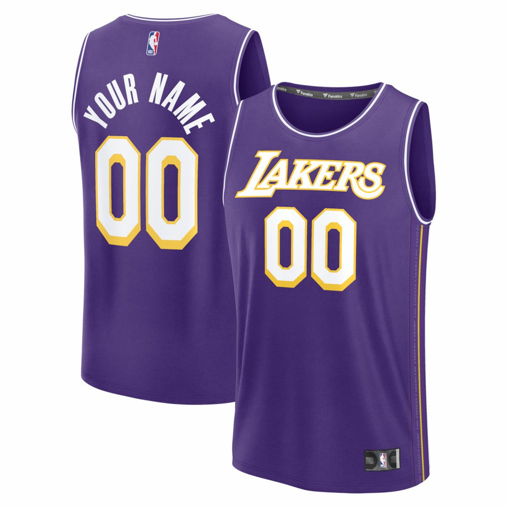 Fanatics Los Angeles Lakers Fastbreak Custom Jersey Statement Edition Purple