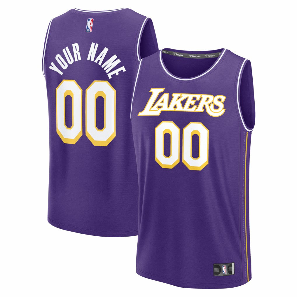 Fanatics Los Angeles Lakers Fastbreak Custom Jersey Statement Edition Purple