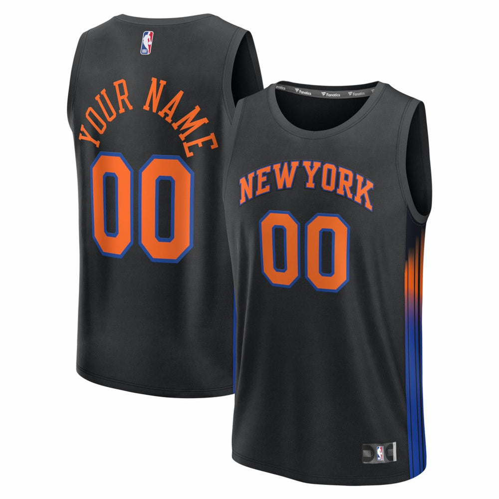 Fanatics New York Knicks Fastbreak Custom Jersey Statement Edition Black