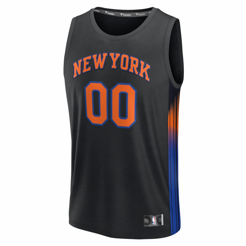Fanatics New York Knicks Youth Fastbreak Custom Jersey Statement Edition Black