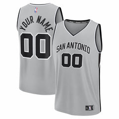 Fanatics San Antonio Spurs Youth Fastbreak Custom Jersey Statement Edition Silver