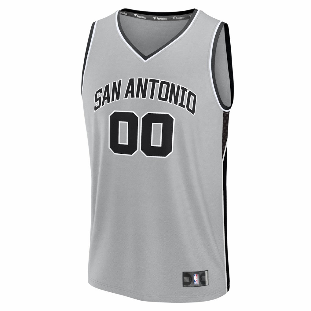 Fanatics San Antonio Spurs Youth Fastbreak Custom Jersey Statement Edition Silver