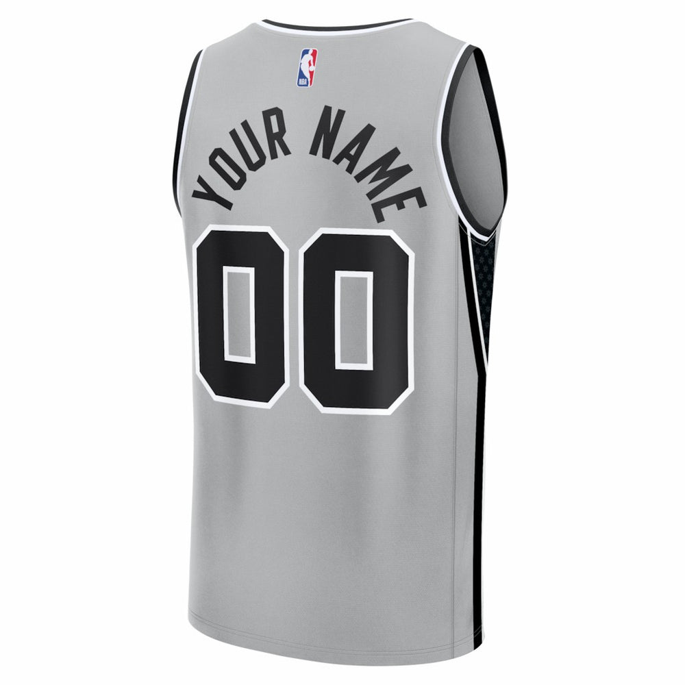 Fanatics San Antonio Spurs Youth Fastbreak Custom Jersey Statement Edition Silver