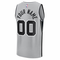 Fanatics San Antonio Spurs Youth Fastbreak Custom Jersey Statement Edition Silver
