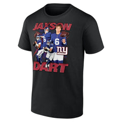 Jaxson Dart New York Giants Notorious Graphic T-Shirt - Black - NFL