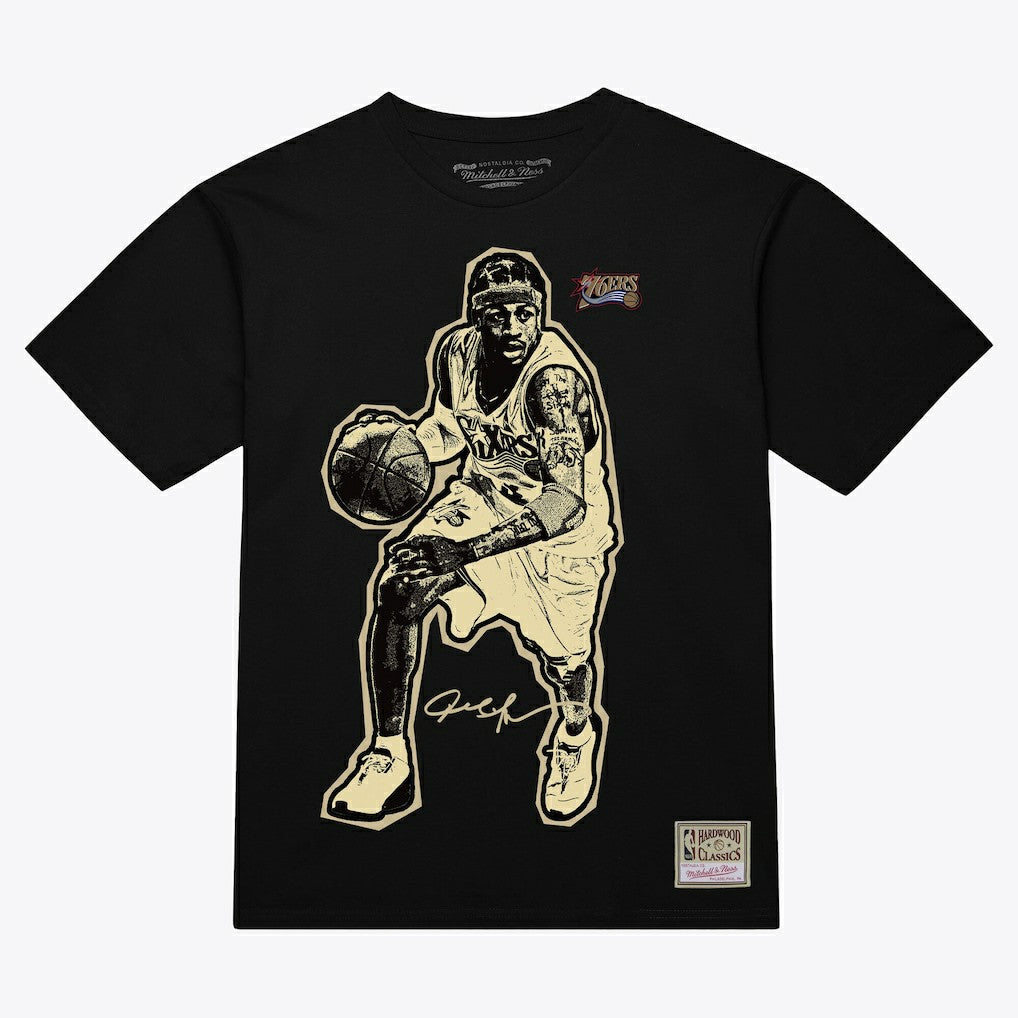 Mitchell & Ness Allen Iverson Philadelphia 76ers Unisex Blockbuster Player Graphic T-Shirt Black