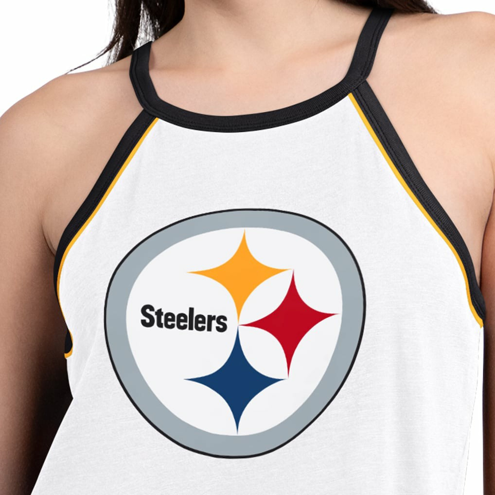 Pittsburgh Steelers G-III 4Her by Carl Banks Women's Redemption Win Slub Tank Top - White - NFL
