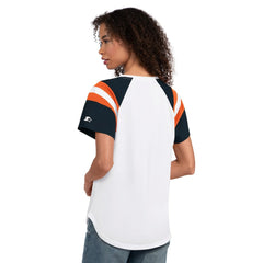 Chicago Bears Starter Women's Game On Raglan Notch Neck T-Shirt - White - NFL