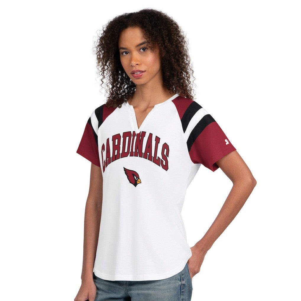 Arizona Cardinals Starter Women's Game On Notch Neck T-Shirt - White - NFL