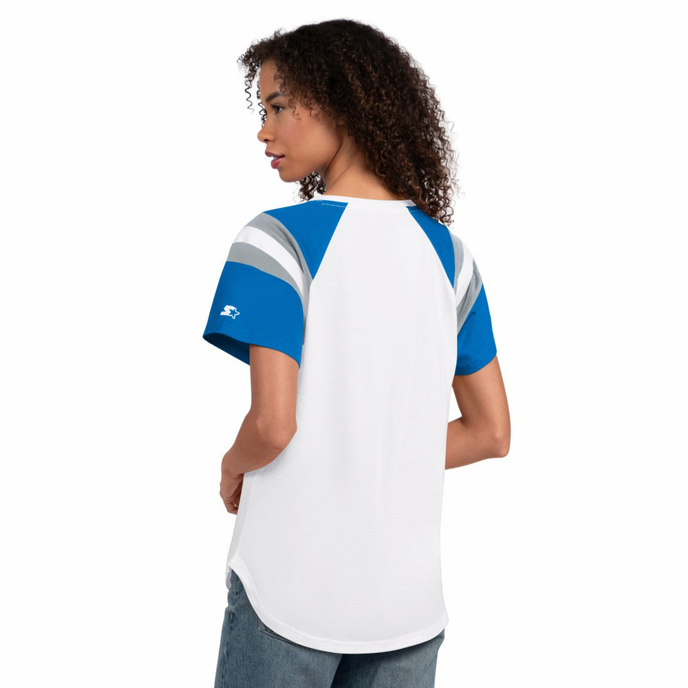 Detroit Lions Starter Women's Game On Notch Neck T-Shirt - White - NFL