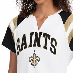 New Orleans Saints Starter Women's Game On Notch Neck T-Shirt - White - NFL