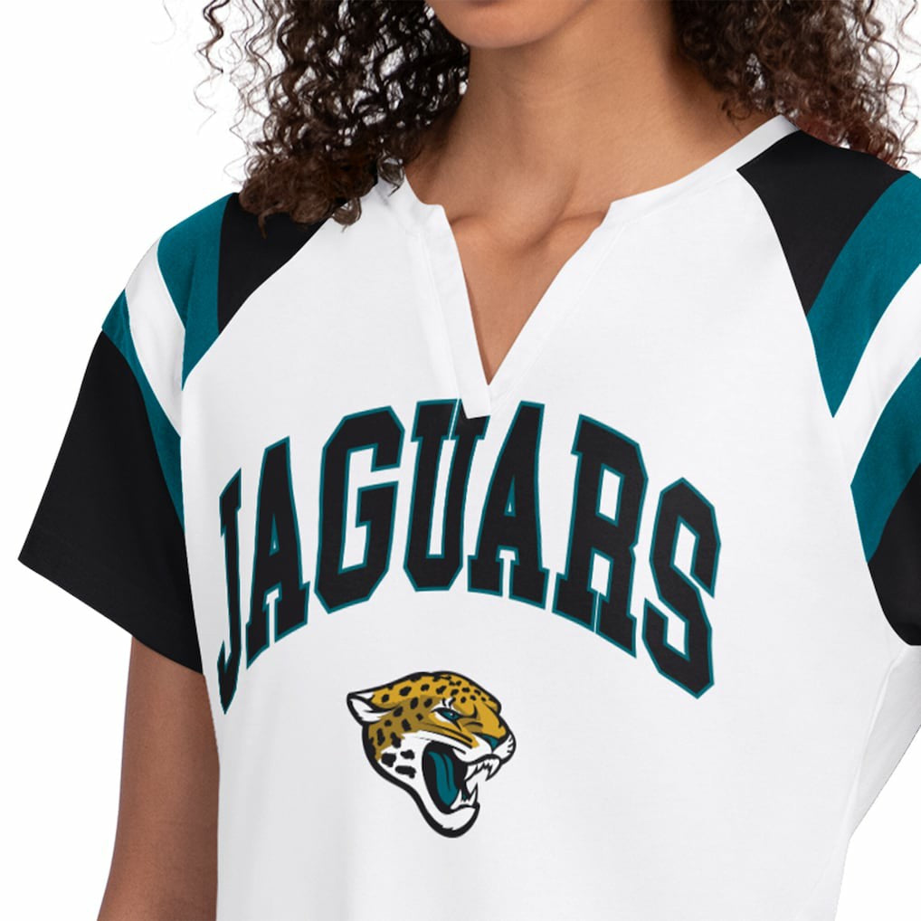 Jacksonville Jaguars Starter Women's Game On Notch Neck T-Shirt - White - NFL