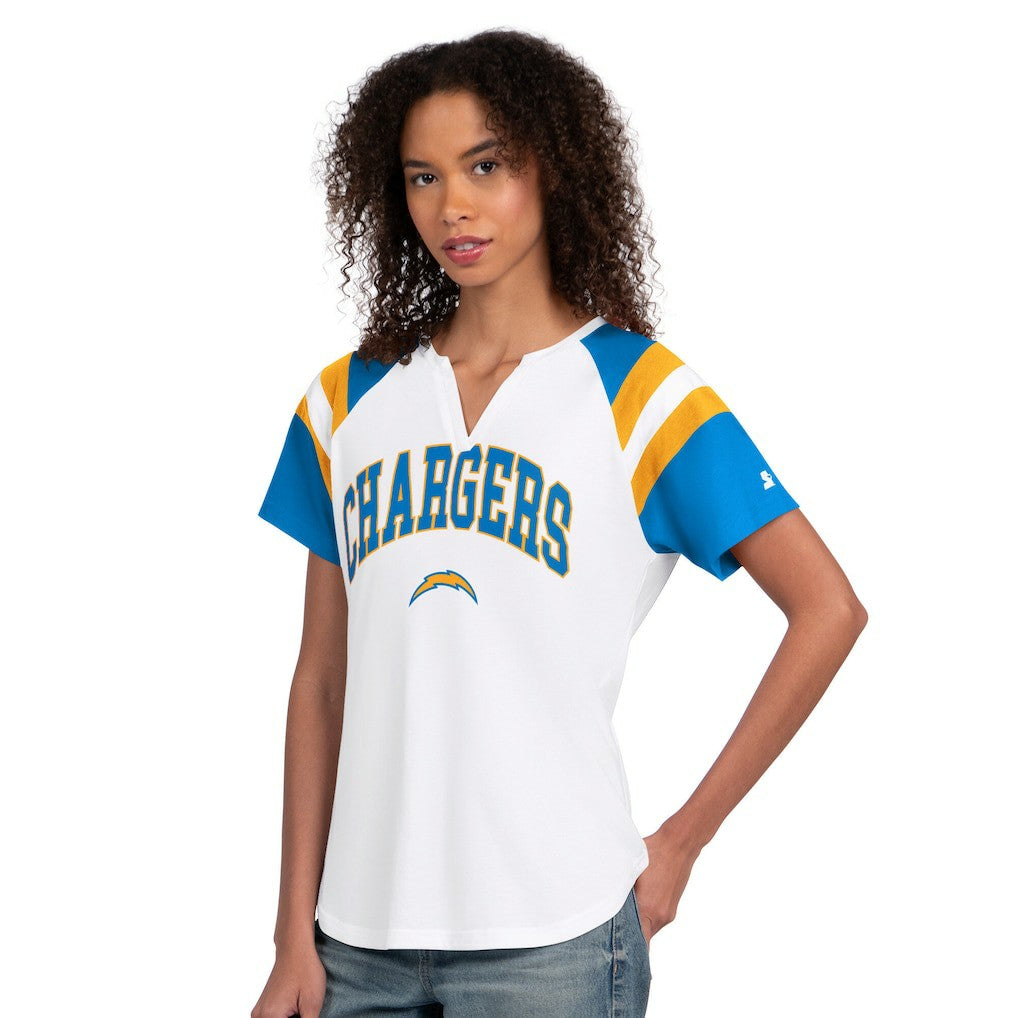 Los Angeles Chargers Starter Women's Game On Notch Neck T-Shirt - White - NFL