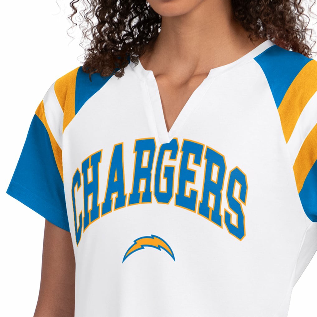 Los Angeles Chargers Starter Women's Game On Notch Neck T-Shirt - White - NFL