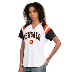Cincinnati Bengals Starter Women's Game On Notch Neck T-Shirt - White - NFL
