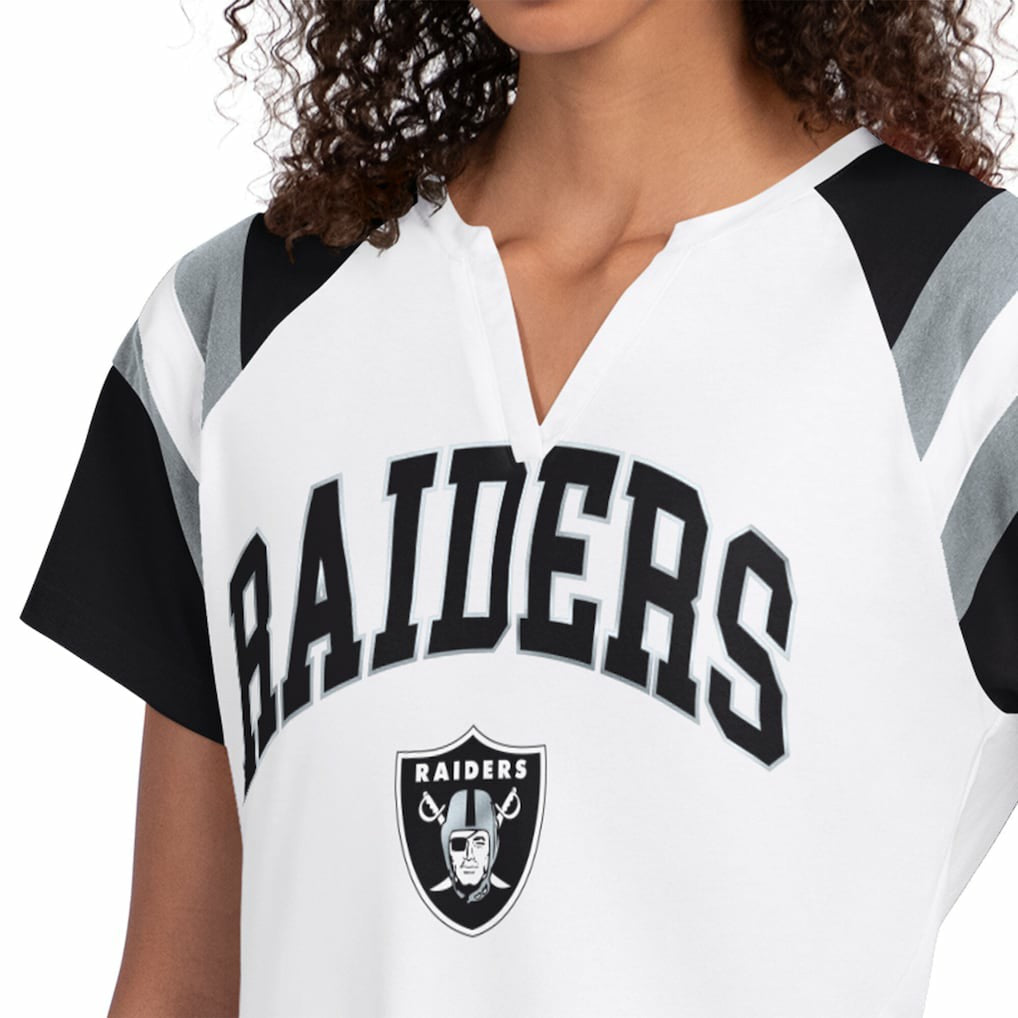 Las Vegas Raiders Starter Women's Game On Notch Neck T-Shirt - White - NFL