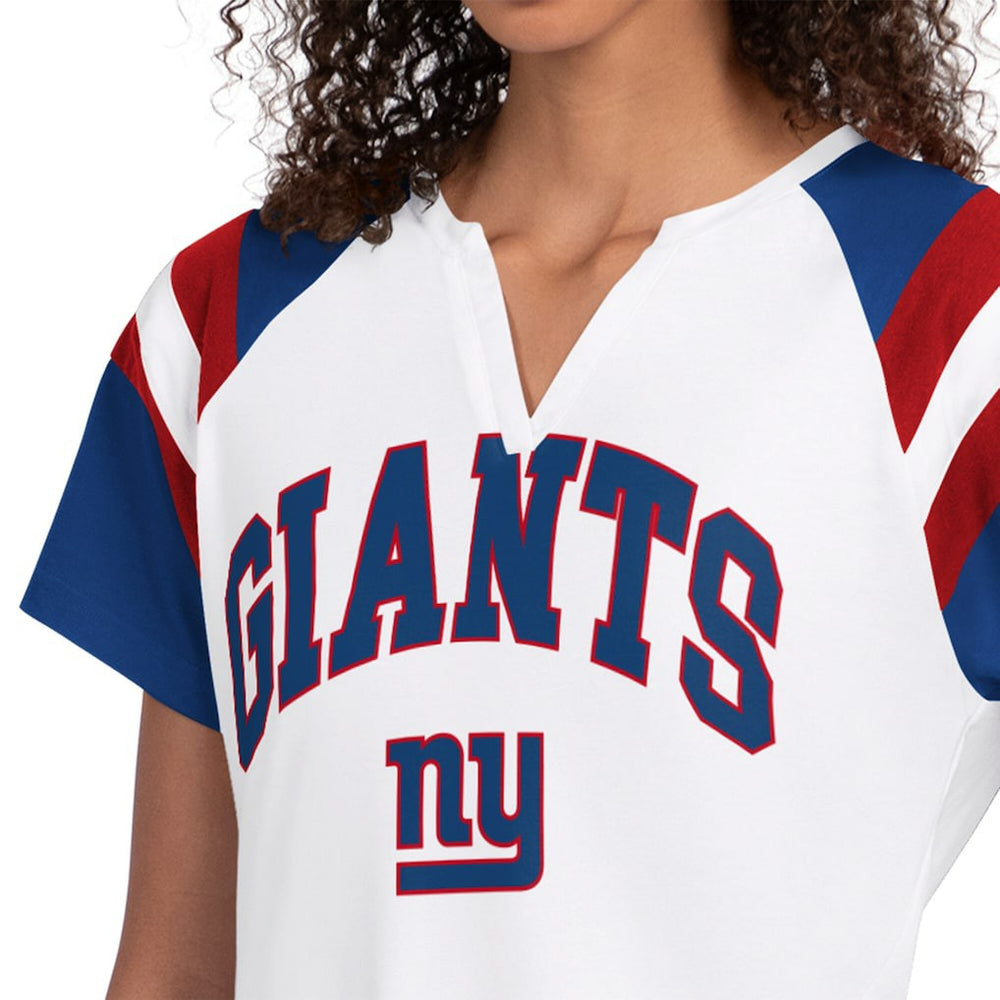 New York Giants Starter Women's Game On Notch Neck T-Shirt - White - NFL