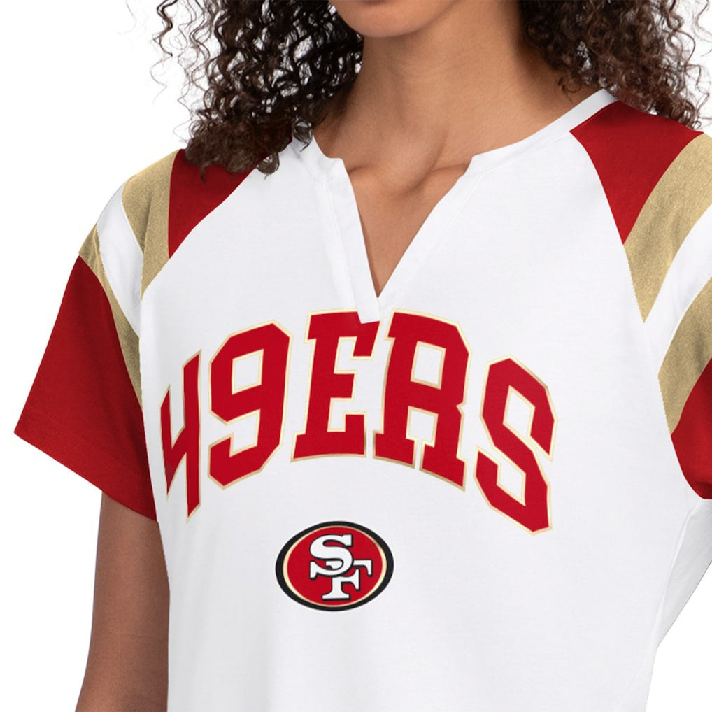 San Francisco 49ers Starter Women's Game On Notch Neck T-Shirt - White - NFL