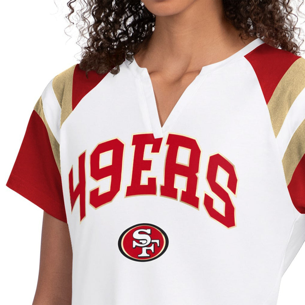 San Francisco 49ers Starter Women's Game On Notch Neck T-Shirt - White - NFL