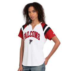 Atlanta Falcons Starter Women's Game On Notch Neck T-Shirt - White - NFL