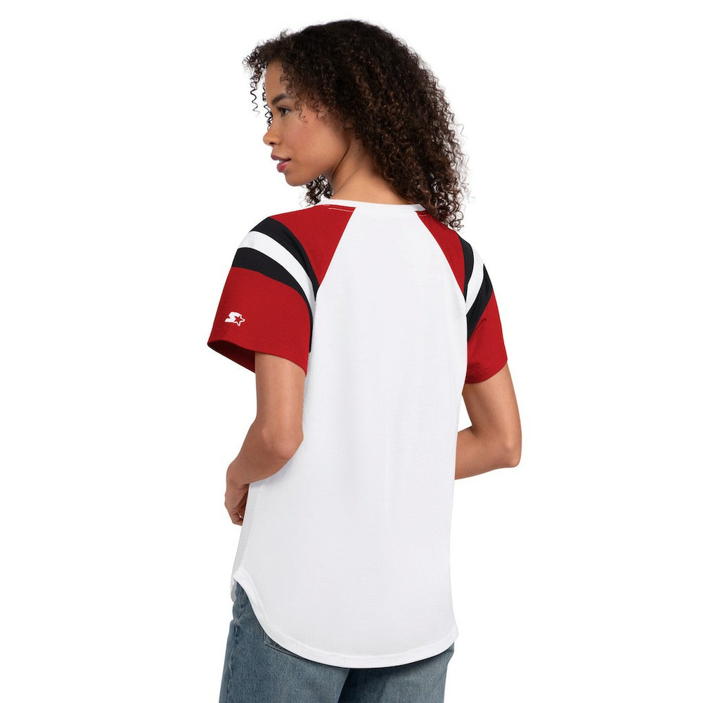 Atlanta Falcons Starter Women's Game On Notch Neck T-Shirt - White - NFL