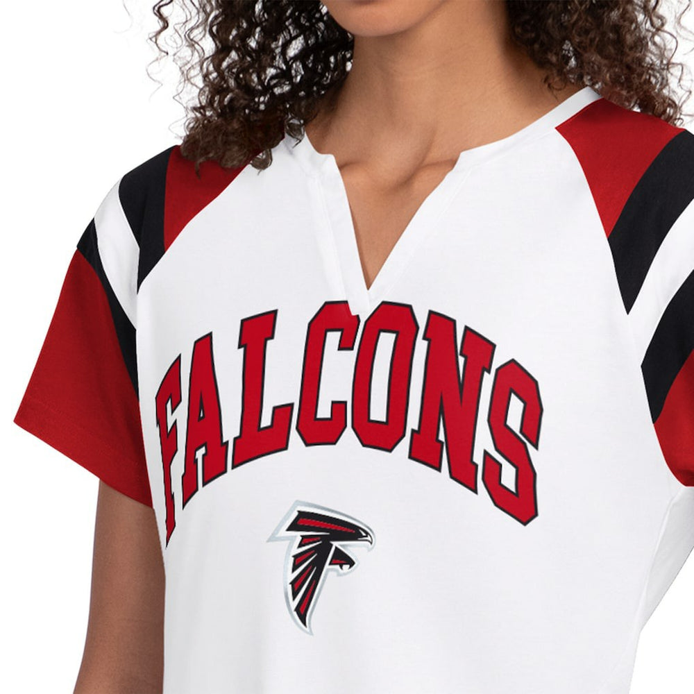 Atlanta Falcons Starter Women's Game On Notch Neck T-Shirt - White - NFL