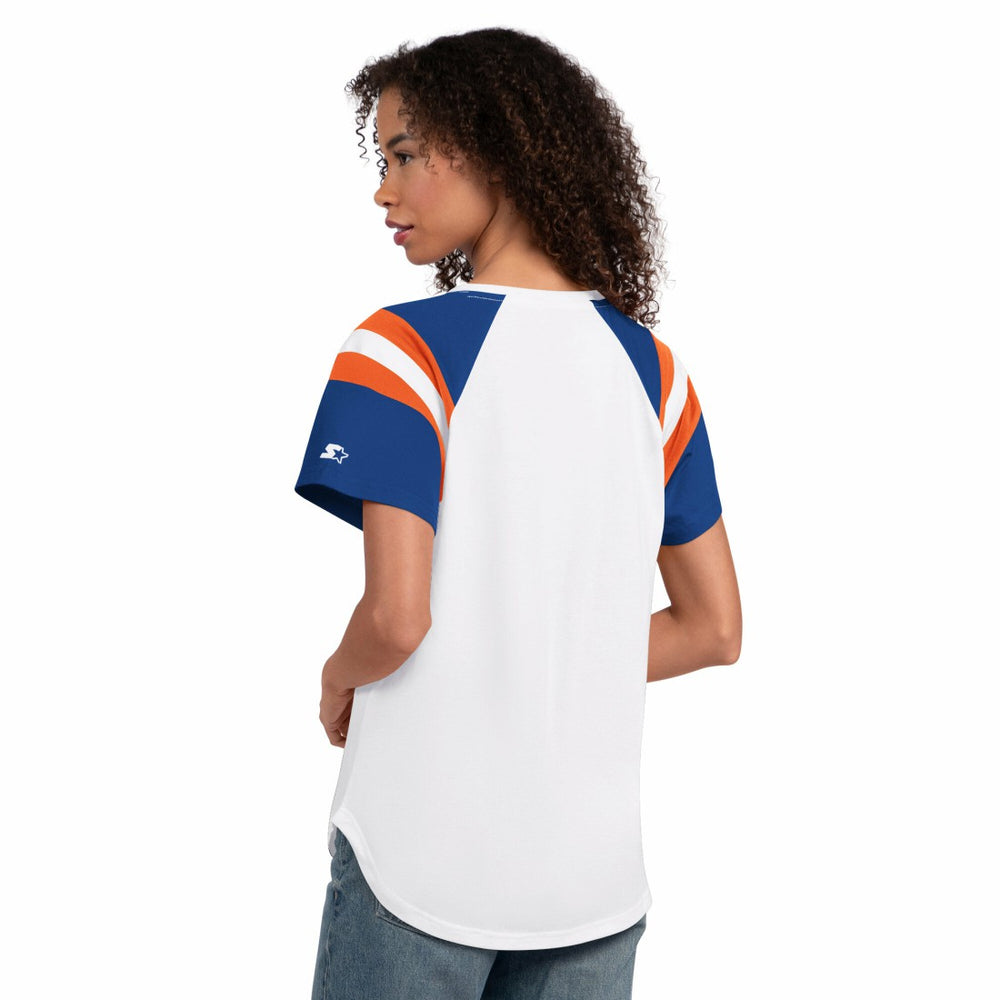 Denver Broncos Starter Women's Game On Notch Neck T-Shirt - White - NFL