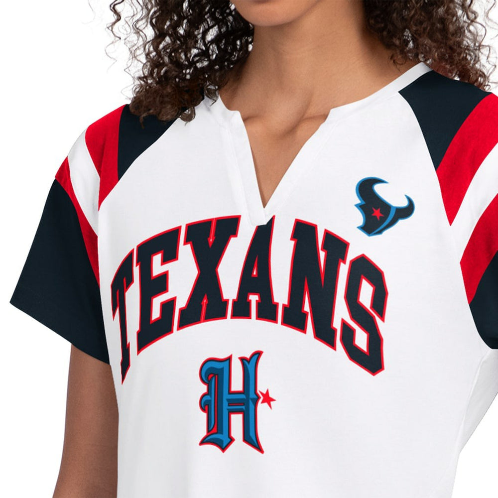 Houston Texans Starter Women's Game On Notch Neck T-Shirt - White - NFL