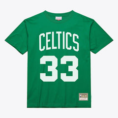 Mitchell & Ness Larry Bird Boston Celtics Unisex Hardwood Classics Name & Number T-Shirt Kelly Green