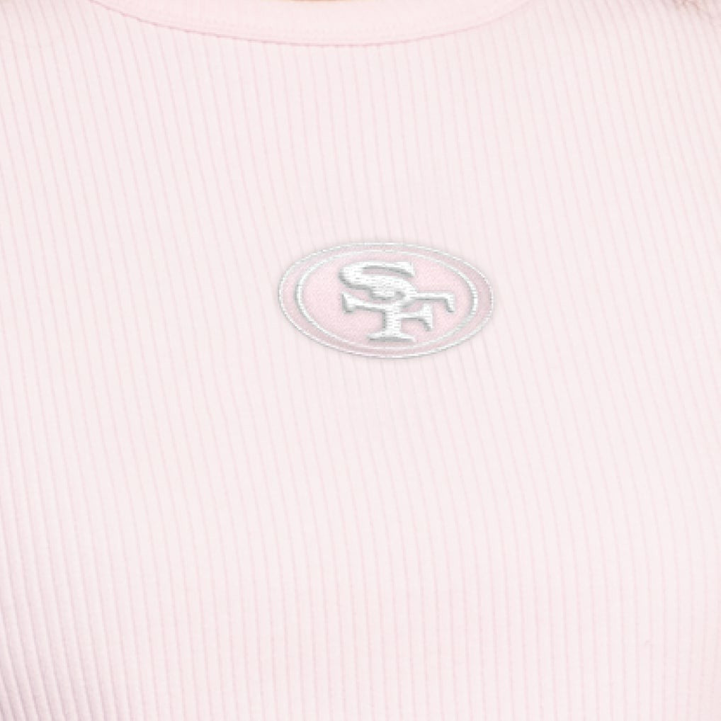 San Francisco 49ers Starter Women's Travel Pastels Cropped Tank - Pastel Pink - NFL