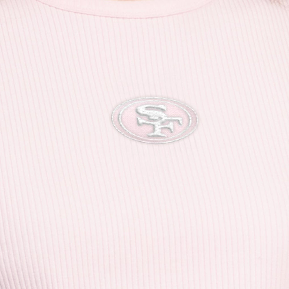 San Francisco 49ers Starter Women's Travel Pastels Cropped Tank - Pastel Pink - NFL