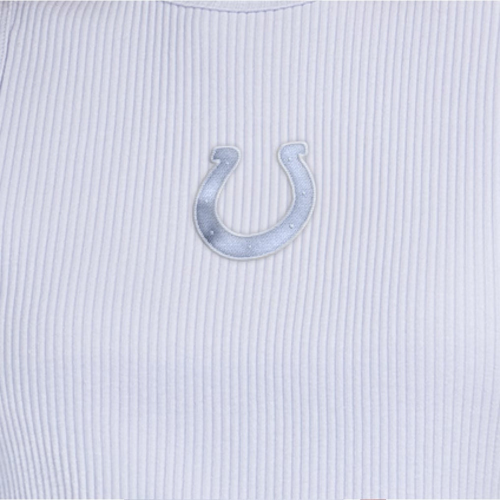Indianapolis Colts Starter Women's Travel Pastels Cropped Tank - Pastel Blue - NFL