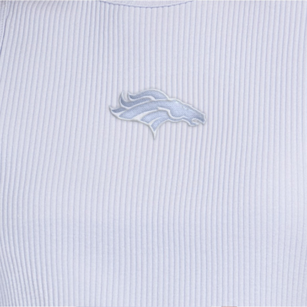 Denver Broncos Starter Women's Travel Pastels Cropped Tank - Pastel Blue - NFL