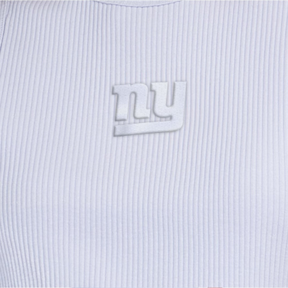 New York Giants Starter Women's Travel Pastels Cropped Tank - Pastel Blue - NFL
