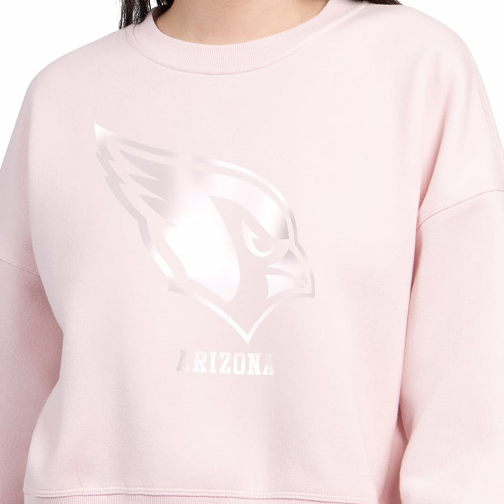 Arizona Cardinals Starter Women's Travel Pastels Boxy Fleece Sweatshirt - Light Pink - NFL