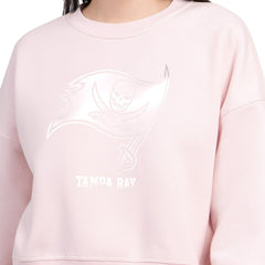 Tampa Bay Buccaneers Starter Women's Travel Pastels Boxy Fleece Sweatshirt - Light Pink - NFL