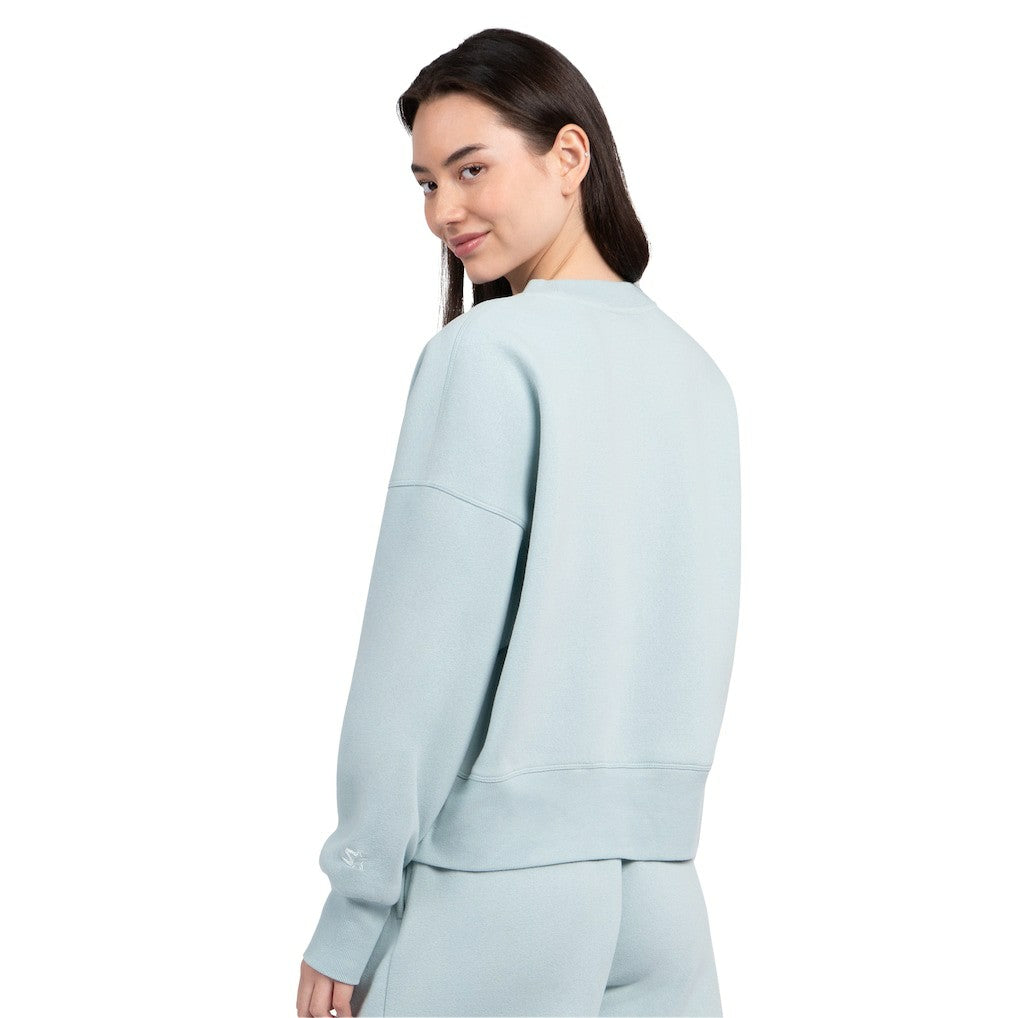 Miami Dolphins Starter Women's Travel Pastels Boxy Fleece Sweatshirt - Mint - NFL