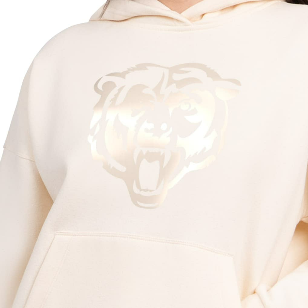 Chicago Bears Starter Women's Pastels Relaxed Travel Hoodie - Cream - NFL