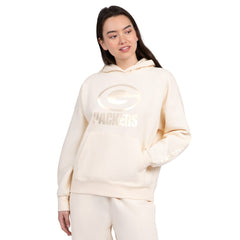 Green Bay Packers Starter Women's Pastels Relaxed Travel Hoodie - Cream - NFL