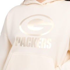 Green Bay Packers Starter Women's Pastels Relaxed Travel Hoodie - Cream - NFL