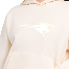 New England Patriots Starter Women's Pastel Relaxed Travel Hoodie - Cream - NFL