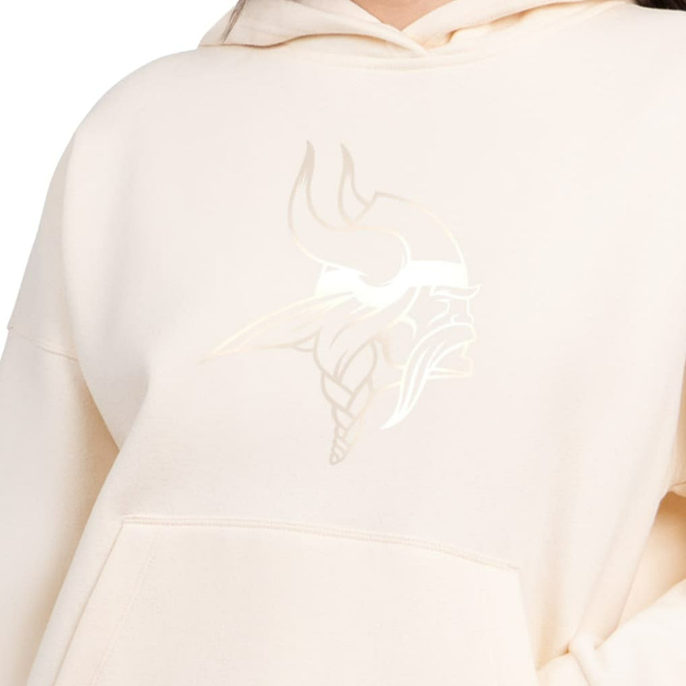 Minnesota Vikings Starter Women's Pastels Relaxed Travel Hoodie - Cream - NFL