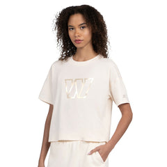 Washington Commanders Starter Women's Pastel Travel Boxy Cropped T-Shirt - Cream - NFL