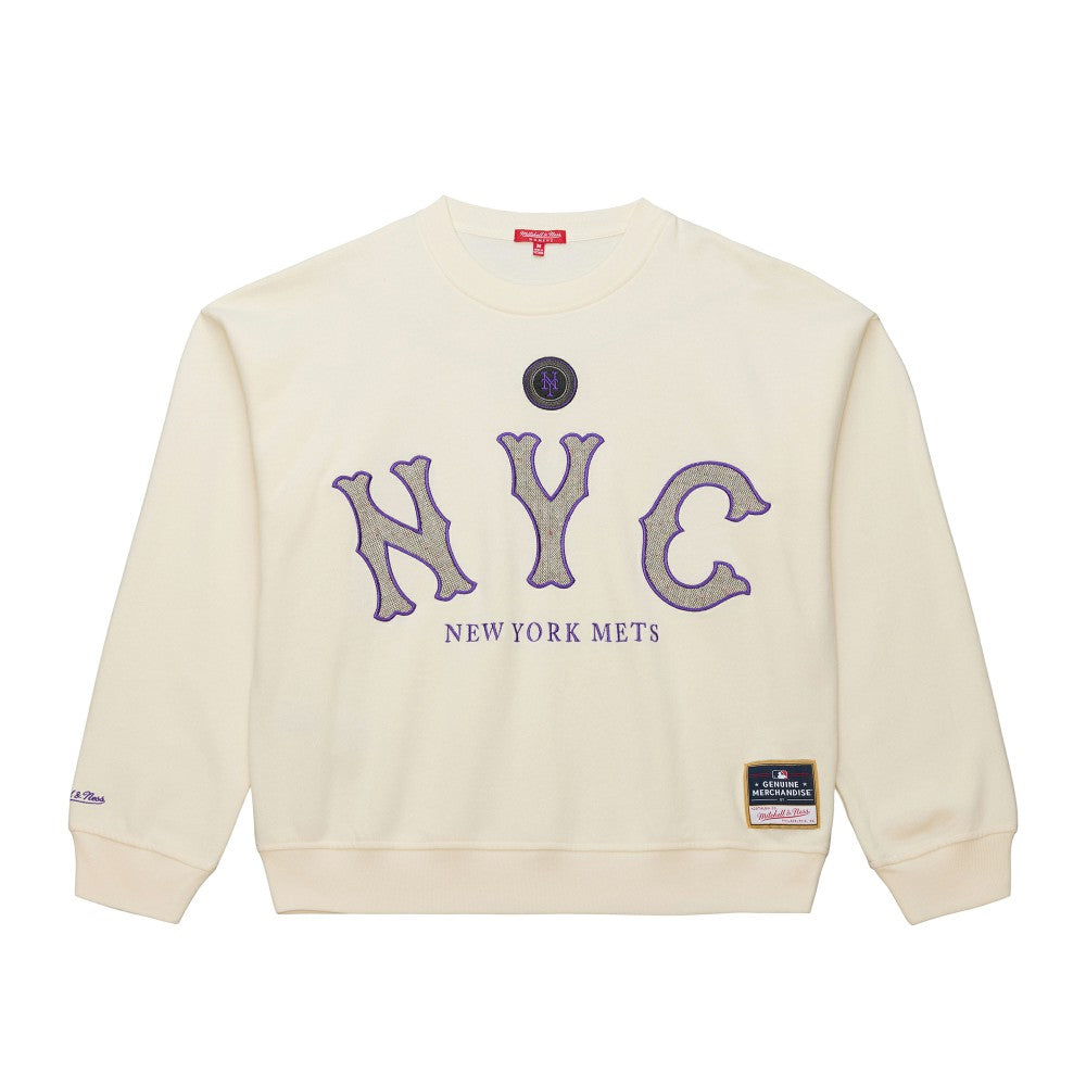 New York Mets Mitchell & Ness Women's Premium Oversized Crewneck Sweatshirt Near Me