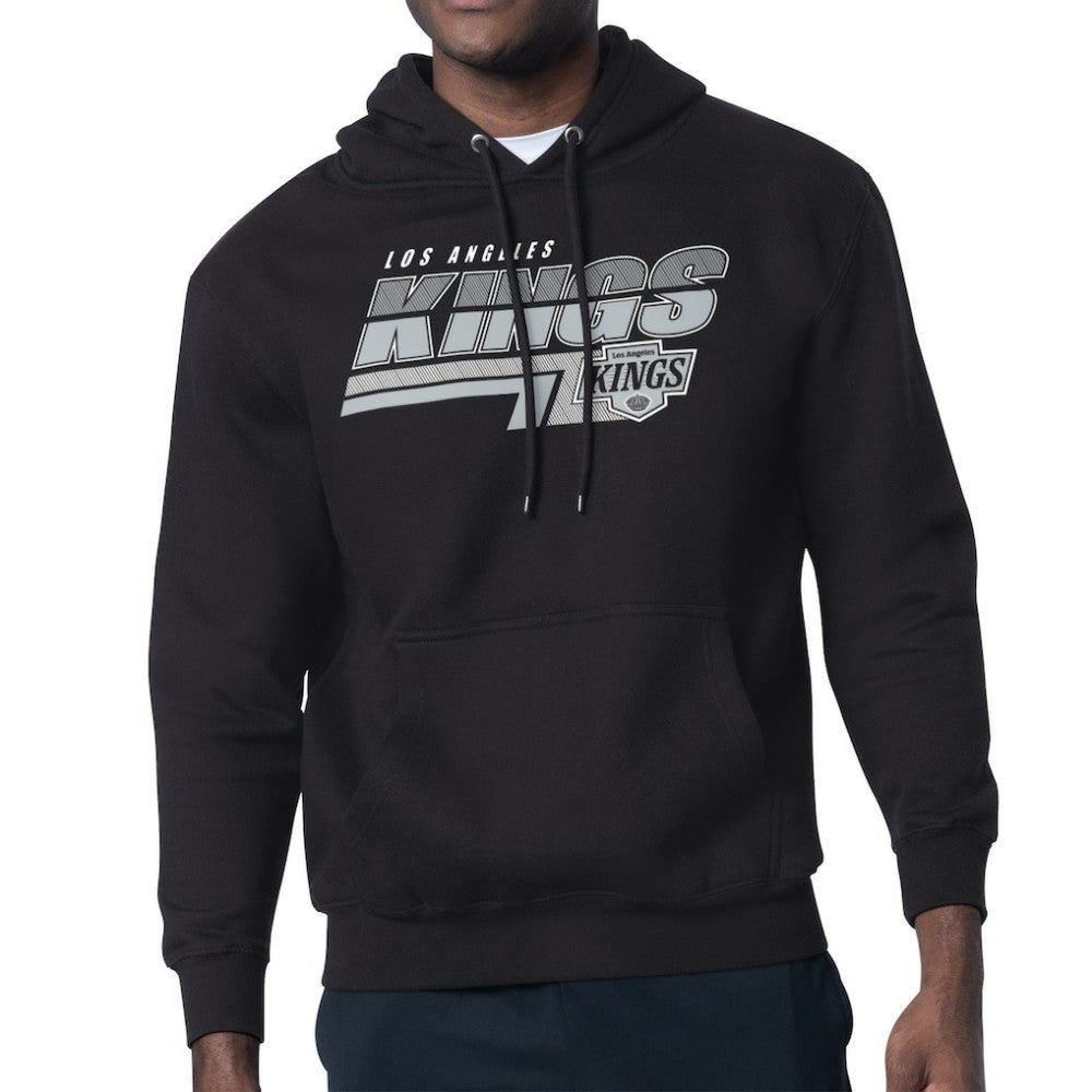 Los Angeles Kings Starter Logo Push Fleece Hoodie - Black | NHL Lifestyle