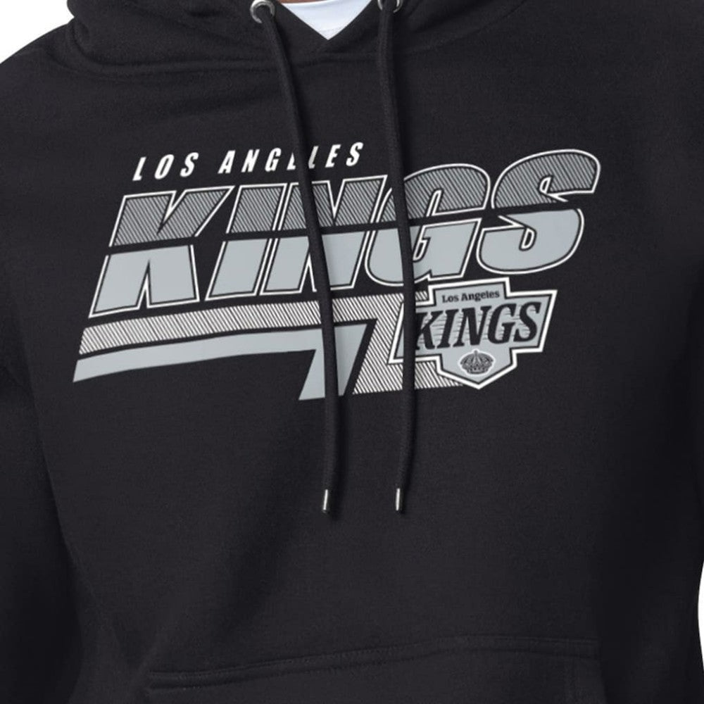 Los Angeles Kings Starter Logo Push Fleece Hoodie - Black | NHL Lifestyle